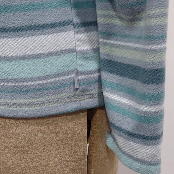 EDDIE BAUER WOMEN'S STRIPED FLEECE 1/4 ZIP PULLOVER SUPER SOFT RAGLAN SLEEVES S - Picture 5 of 16